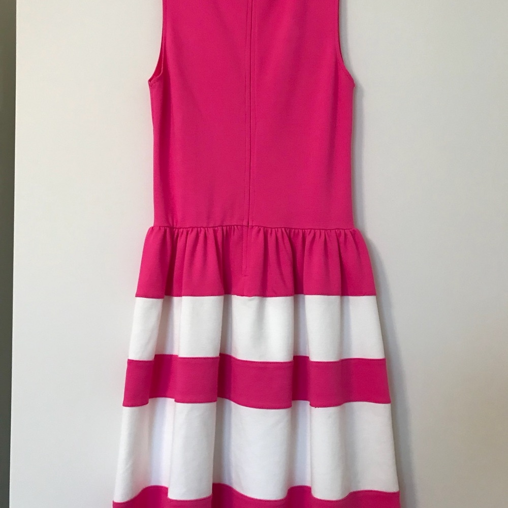 Pink and white striped dress